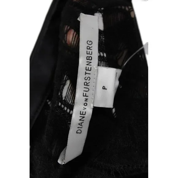 Diane Von Furstenberg Women Black Geometric Sheath Dress Long Sleeve Size S - Picture 5 of 7